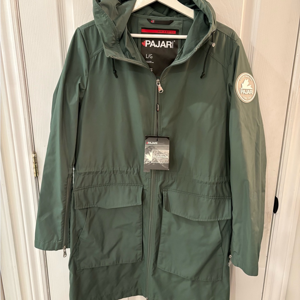 Pajar Green Hooded Rain Jacket